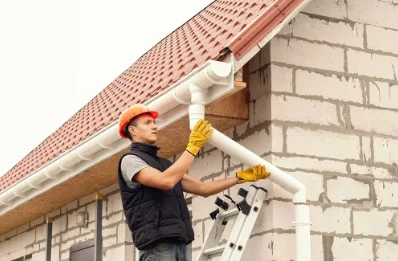 Pose et remplacement de gouttières à Neuf-Église